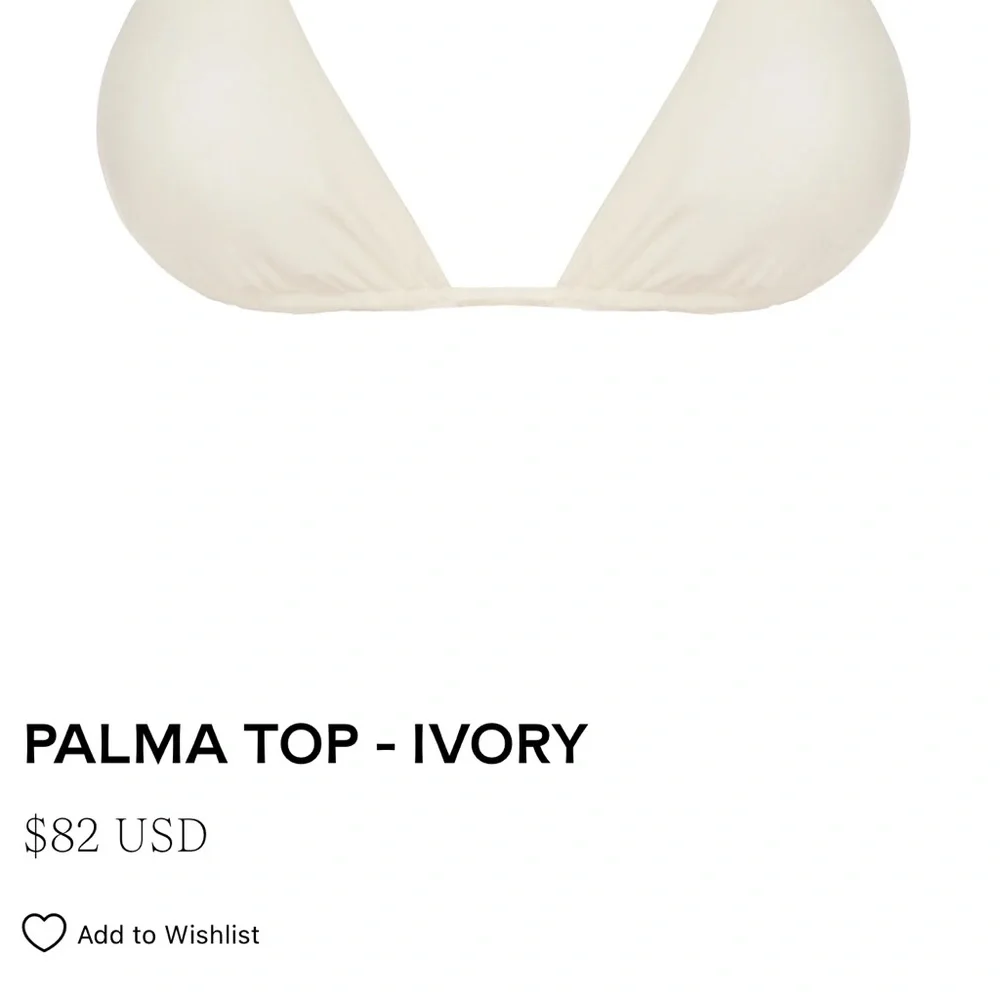 Monday Swimwear Ivory Palma Top + Bottom Bikini Set Size P (XS)